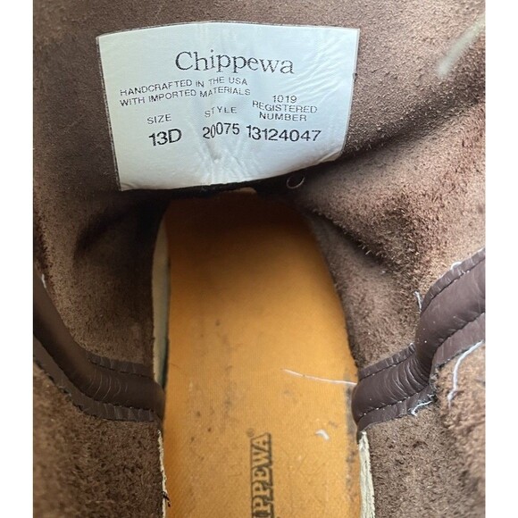 Chippewa Men’s 13D Classic Pull On Work Boots Brown Leather 20075 main image 9